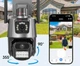 Уличная 4G Wi-Fi камера безопасности P11 V380 8MP с автоотслеживанием и двойными объективами - изображение 3