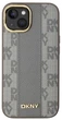 Etui DKNY Leather Checkered Mono Pattern MagSafe do Apple iPhone 15 Beige (3666339259976) - obraz 3