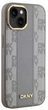 Etui DKNY Leather Checkered Mono Pattern MagSafe do Apple iPhone 15 Beige (3666339259976) - obraz 4