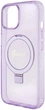Панель Guess Ring Stand Script Glitter MagSafe для Apple iPhone 15 Plus/14 Plus Purple (3666339156756) - зображення 6