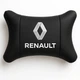 Автомобільна подушка під шию на підголівник з логотипом RENAULT білий значок - зображення 1