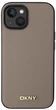 Etui DKNY Grained Metal Logo MagSafe do Apple iPhone 15 Beige (3666339264178) - obraz 3