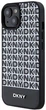 Панель DKNY Leather Printed Pattern Metal Logo MagSafe для Apple iPhone  15 / 14 / 13 Black (3666339262211) - зображення 2