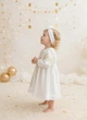 Крестильный комплект-вышиванка Family Tradition велюр трикотаж с вышивкой и бахромой 80 см белый Солнечная девочка - - изображение 4