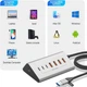USB 3.2 Gen 2 хаб Blueendless BS-HU706 7 в 1 hub картридер 100см металлический - изображение 8