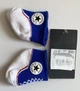 Носки белые с синим с принтом кед Converse на 14-16 размер на 3-6 месяцев - изображение 2