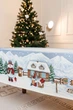 Скатерть новогодняя гобеленовая "Snowman" (серебряный люрекс), 140x240, Прямокутна - изображение 4