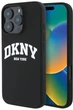 Etui DKNY Silicone White Printed Logo MagSafe do Apple iPhone 16 Pro Black (3666339335120) - obraz 1