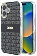 Etui DKNY Repeat Texture Pattern With Stripe do Apple iPhone 16 Black (3666339335502) - obraz 1