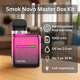Pod-система Smok Novo Master Box Kit Pink Black под 1000 мАч электронка Смок Ново цинковый до 30 Вт магнитный картридж 2 мл - изображение 2