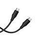 Кабель HOCO C to C Bien 60W silicone charging data cable X124 |1m, 60W| Black - зображення 2