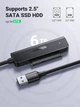 Адаптер UGREEN USB 3.0 – SATA 2.5" для SSD/HDD, зчитувач жорстких дисків, Plug & Play, підтримка UASP і TRIM, зовнішній конвертер - зображення 5