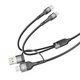 Кабель для зарядки YOKI UNIVERSE YK-UN91 USB-A/Type-C на Type-C/Lightning 100W 1.2 м 2-в-1 універсальний смарт інтернет шнур для швидкого заряджання айфона iPhone телефона ноутбука смартбука павербанка роутера шнури для ноутбуків смартфонів і планшетів - зображення 4