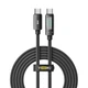 Кабель для зарядки YOKI DISPLAY YK-DI88 Type-C на Type-C 100W 2 м універсальний смарт інтернет шнур для швидкого заряджання айфона iPhone телефона ноутбука смартбука павербанка роутера шнури для ноутбуків смартфонів і планшетів - изображение 2