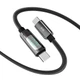 Кабель для зарядки YOKI DISPLAY YK-DI88 Type-C на Type-C 100W 2 м універсальний смарт інтернет шнур для швидкого заряджання айфона iPhone телефона ноутбука смартбука павербанка роутера шнури для ноутбуків смартфонів і планшетів - изображение 5
