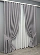 Комплект штор VR-Textil лен премиум ELEMENTA 100х270 2шт и Тюль 400х270 1866ш-115т светло-серый с белым 71-067/2 - изображение 2