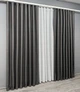 Комплект штор VR-Textil рогожка премиум TERRA LUXE 150х270 2шт и Тюль 400х270 1857ш-115т графитовый с белым 71-075/3 - изображение 3