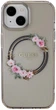 Etui plecki Guess IML Flowers Wreatch MagSafe do Apple iPhone 15/14/13 Transparent/Black (3666339221287) - obraz 2