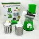 Овощерезка Tabletop Drum Grater Kitchen Master с 3 насадками, зеленая - изображение 1