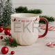 Порцеляновий кухоль "Happy Holidays" з в'язаним орнаментом, 345 мл (311-119-2) - изображение 1