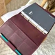 Недатированный ежедневник Professional Journals в кожаной обложке Лондон А5 с большым карманом для документов А4 Бордовий - изображение 4