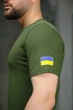Повсякденна футболка чоловіча з прапором на плечі Intruder хакі трикотажна бавовняна патріотична стильна класична для чоловіків/L - зображення 7