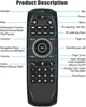 Пульт дистанційного керування G7V PRO Air mouse USB 2.4G (гіроскоп + мікрофон + клавіатура) EN/RU - зображення 9