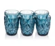 Набір кольорових склянок 6шт Glassware 270 мл Синій EK9011 - изображение 1