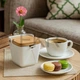 Цукорниця порцелянова з ложкою та бамбуковою кришкою Grace 10.5 х 9.5 см (289-410) - изображение 2