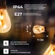 Ретро-гірлянда вулична 10 LED довжина 5 метрів, імітація вогню (S141) - изображение 9