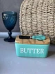 Маслянка керамічна з ножем та бамбуковою кришкою Butter Бірюзова APL0480 - изображение 2