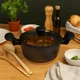 Кастрюля (казан) з алмазним покриттям та скляною кришкою, 5.1 л (26x11,5 см) Edenberg EB-3487 - зображення 2