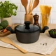 Кастрюля (казан) з алмазним покриттям та скляною кришкою, 5.1 л (26x11,5 см) Edenberg EB-3487 - зображення 1