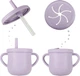 Набір посуду для годування дітей Ikonka фіолетовий 9 елементів (5903039740785) - зображення 6