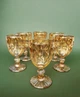 Келихи для вина з кольорового скла 6 шт Glassware 260 мл Золотий 08JX-DLX - изображение 4