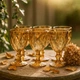 Келихи для вина з кольорового скла 6 шт Glassware 260 мл Золотий 08JX-DLX - изображение 1
