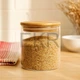 Ємність 850 мл, для сипких продуктів 10х12 см із бамбуковою кришкою R29787 - зображення 1