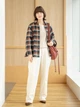 Рубашка хлопковая женская Uniqlo 402640293 XS Коричневая в клетку (1159797492) - изображение 10