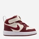 Детские высокие кеды для девочки Nike Court Borough Mid 2 (Tdv) CD7784-013 25 Soft Pearl/Dark Team Red (198484908490) - изображение 7