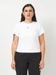 Футболка хлопковая женская Nike W Nsw Rib Tght Ss Tee HV4994-100 L Белая (0198482232580) - изображение 8