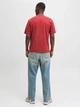 Футболка хлопковая длинная мужская Jack & Jones 12282892 L Tibetan Red (5715728050620) - изображение 2