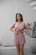 Комплект жіночий четвірка халат сорочка футболка шорти Jessica Collection S-M пудра - зображення 10