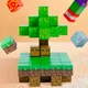 Магнитный конструктор 160 блоков + 1 фигурка Магнитные блоки в стиле Minecraft в подарочном боксе - изображение 5