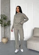 Жіночий брючний костюм «Urban Shine» із турецької тринитки з люрексом та м’яким начісом Innoe 210366-4, р. 52/54 Світло-сірий - зображення 1