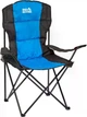Стул раскладной Skif Outdoor Soft Base с высокой спинкой, подлокотниками и подстаканником (Black/blue) - изображение 1