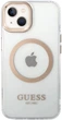 Панель Guess Metal Outline Magsafe для Apple iPhone 15/14/13 Transparent/Gold (3666339196899) - зображення 1