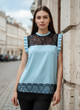 Блуза inDresser L Голубой (IN-8000-Blue) - изображение 6