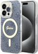 Etui plecki Guess IML 4G MagSafe do Apple iPhone 15 Pro Max Blue (3666339194659) - obraz 1