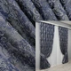 Комплект готовых штор VR-Textil Лен Премиум № 1835ш Серый с синим 150х295 см 2 шт (33-0827) - изображение 1