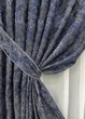 Комплект готовых штор VR-Textil Лен Премиум № 1835ш Серый с синим 150х295 см 2 шт (33-0827) - изображение 5